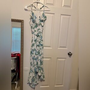 Disney High Low Dress - White and Blue Floral